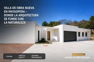 Casa a Matadepera. Villa de obra nueva en matadpera  donde la arquitectura se funde