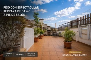 Flat in Ca n'Aurell. Piso con espectacular terraza de 54 m a pie de salón en ca naure