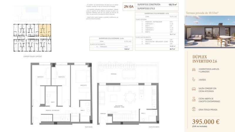Foto 5ddbb9cf-6e72-4633-a1d9-4718685c9b53. Dúplex 105m<sup>2</sup> a carrer de soler i diffent 7 a La Cogullada Terrassa