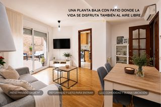 Pis a Gràcia. Una planta baja con patio donde la vida se disfruta también al a
