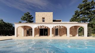 Casa a Benissa Pueblo. Proyecto de obra nueva en benissa con viñas y piscina.