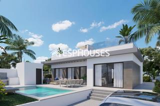 Casa a Polop. Villa sobre plano  villa de una planta con jardín y piscina priv
