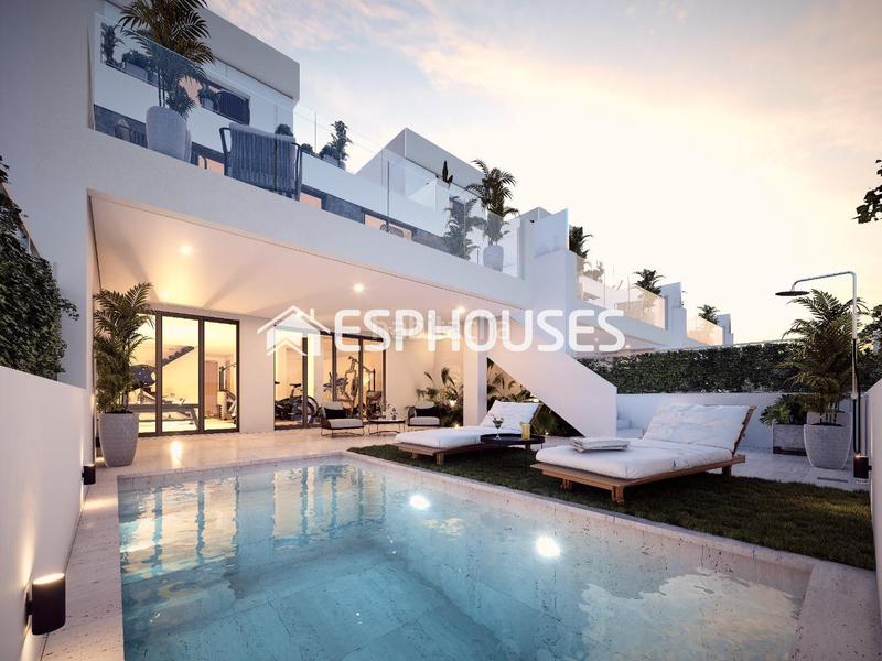 Foto be05a367-8ffb-43af-a945-ec3c2f3da625. Maison jumelée avec parking piscine dans Las Lomas de Rame-Bahía Bella Alcázares (Los)
