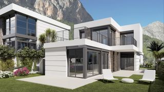 Chalet in Casco urbano. Villa contemporánea de obra nueva en dos plantas con 3 dormitori