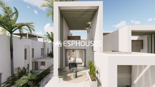 Casa adossada a Lo Marabú. Villas semiadosadas modernas en ciudad quesada con piscina y sol