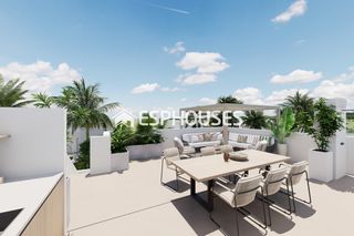 Casa a Las Lomas de Rame-Bahía Bella. Bungalow de obra nueva en planta alta con solárium privado cerca