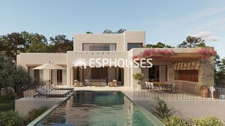 Xalet a Cala Advocat-Baladrar. Villa independiente de obra nueva con vistas al mar y piscina pr