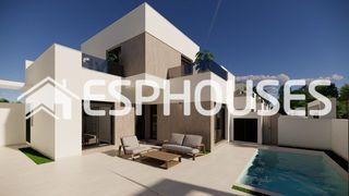 Xalet a San Fulgencio. Villa de obra nueva con piscina privada en san fulgencio