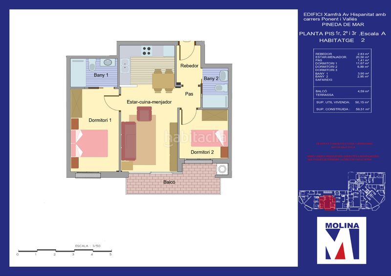 Foto c3c88d06-e3f5-4fb6-9107-2845d9507ec5. Edifici a avinguda hispanitat 31 a Poblenou Pineda de Mar